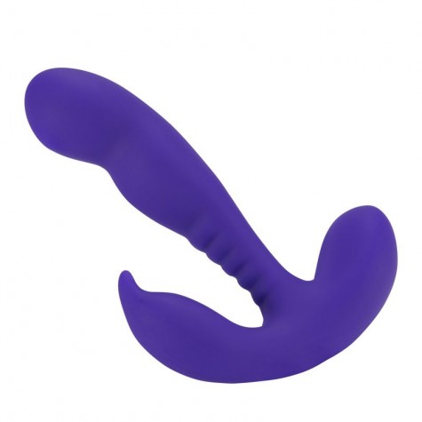 Фиолетовый стимулятор простаты Anal Vibrating Prostate Stimulator with Rolling Ball - 13,3 см.