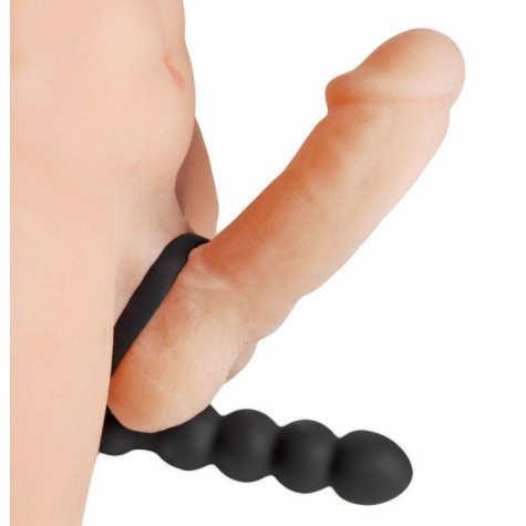 Насадка для двойного проникновения Double Fun Cock Ring with Double Penetration Vibe